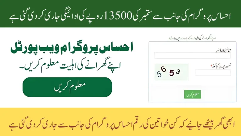 8171 Ehsaas Program Check CNIC Online 13500 September Payment
