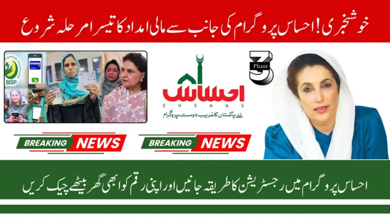 8171 Ehsaas Program Phase 3 Payments Starting From October 2025