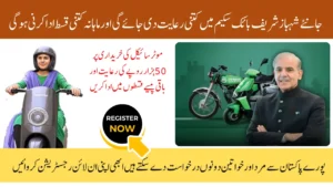 Shahbaz Sharif Electric Bike Scheme – Subsidy, Loan & Monthly Payment Details