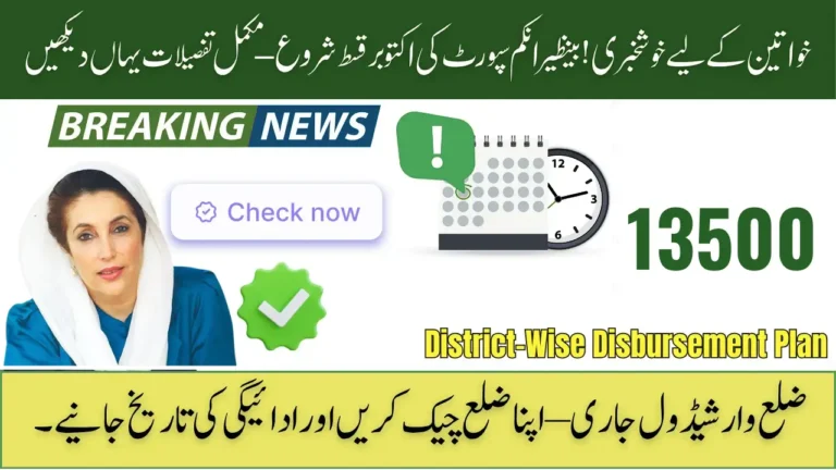 BISP 8171 Payment Schedule October 2025 – Complete District-Wise Payment Disbursement Plan