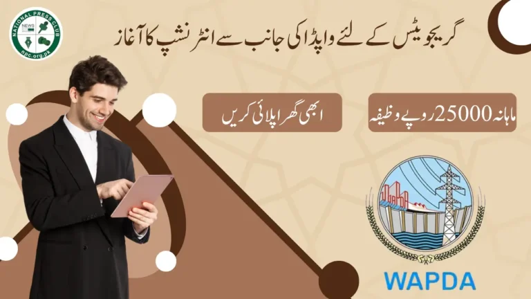 Apply Online for WAPDA Internship Program 2025: 25,000 per Month Stipend