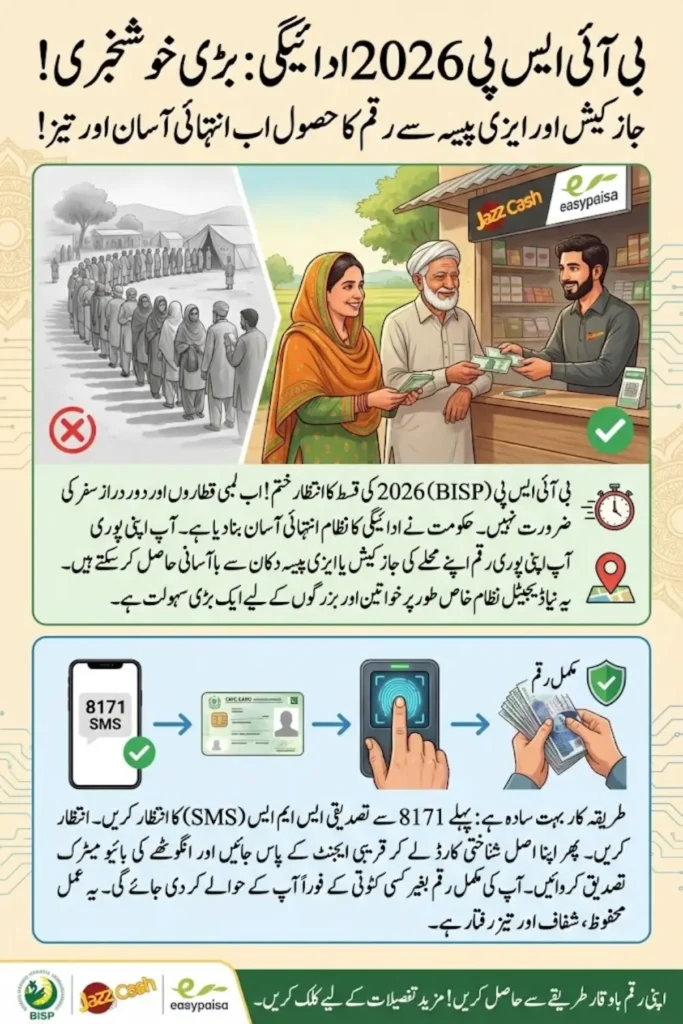 BISP 2026 Payment Collection Guide - How Receive Payment in JazzCash and EasyPaisa