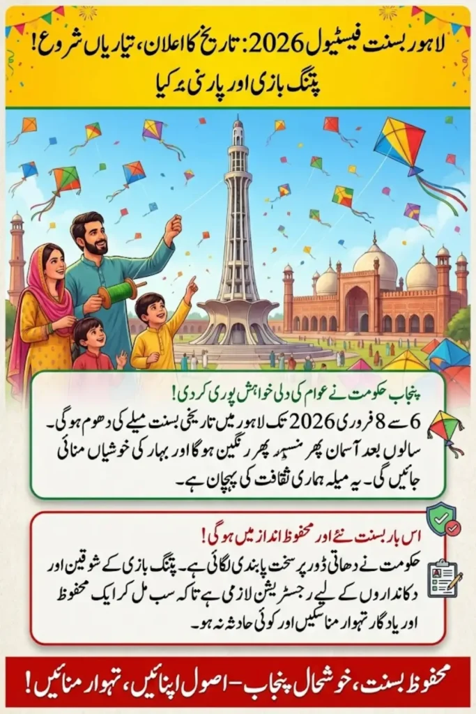 Basant Festival 2026 Returns to Lahore: Celebrate Spring Safely Under New Regulations