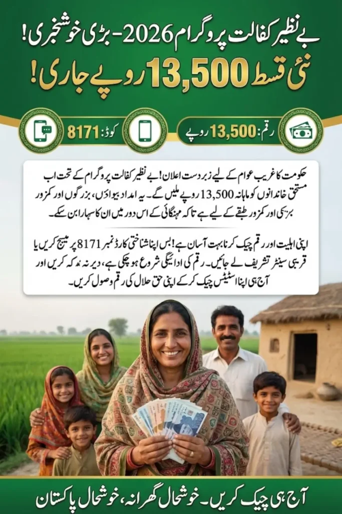 Benazir Kafaalat 2026 Payment Verification via SMS and Portal