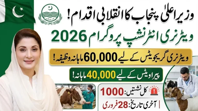 CM Punjab Veterinary Graduates & Para Vets Internship Program Online Apply
