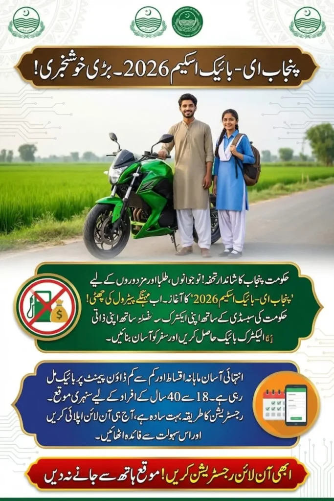 Punjab E-Bike Scheme 2026 Apply Now for Subsidized Electric Bikes