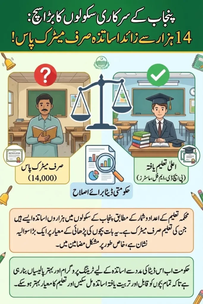 Punjab School Teachers Qualifications: Thousands of Matric-Pass Educators Teaching in Public Schools