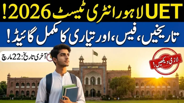 UET Lahore Entry Test 2026: Complete Guide to Dates, Application Process, and Test Details