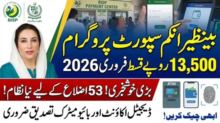 BISP 13500 February 2026 Payment: NADRA Biometric Verification, Release Date & Collection Method