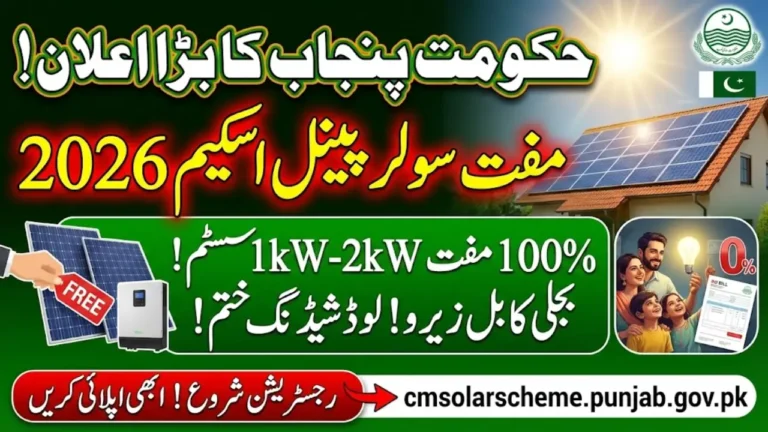 CM Punjab Solar Panel Scheme Online Apply 2026 - Free Solar From Government