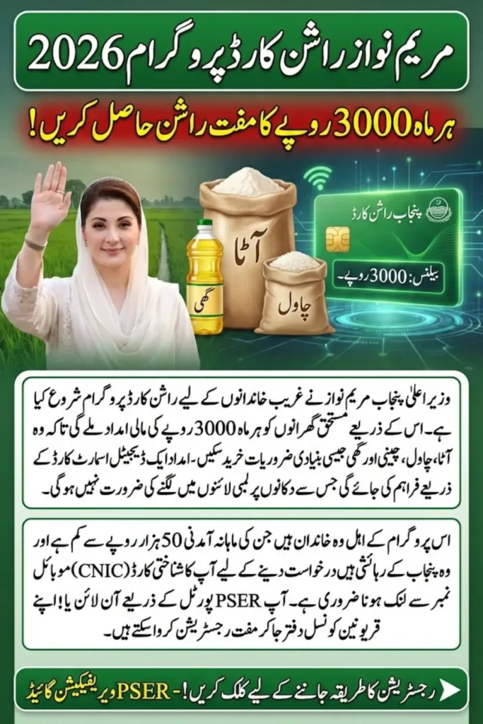 Maryam Nawaz Ration Card 2026 – How to Apply Online & CNIC Verification Guide